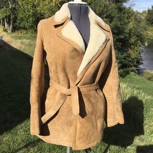 Vintage shearling leather jacket
